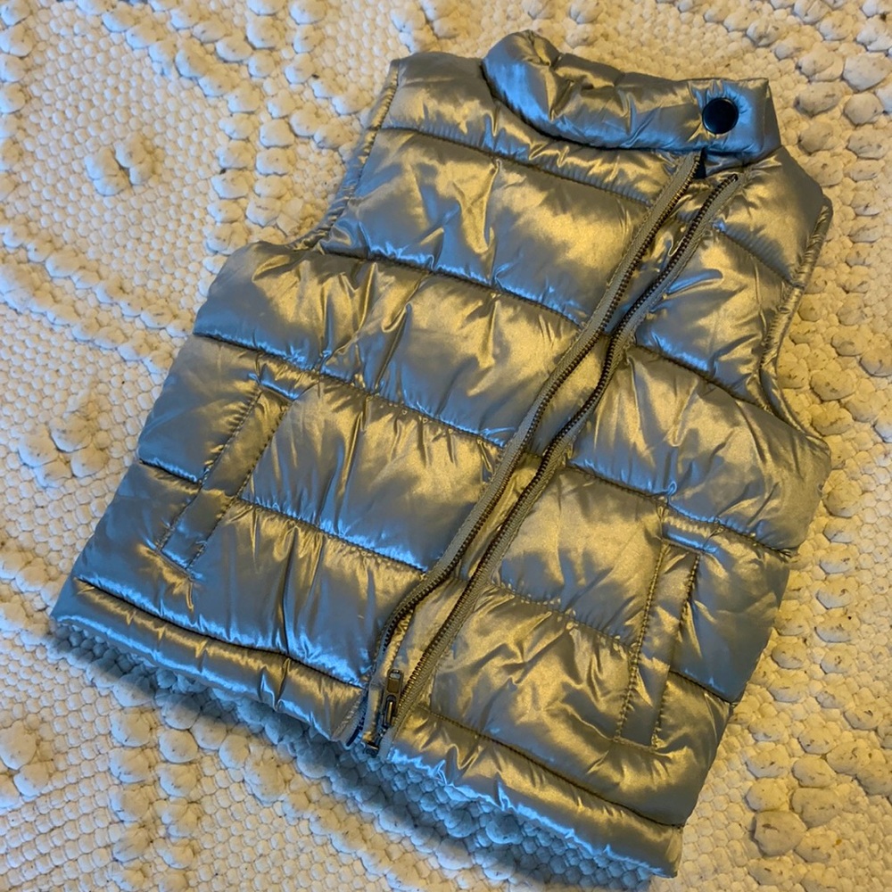 Crazy 8 silver puffy vest